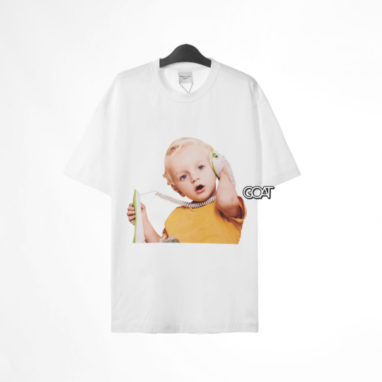 ADLV BABY FACE SHORT SLEEVE TELEPHONE TSHIRT - WHITE