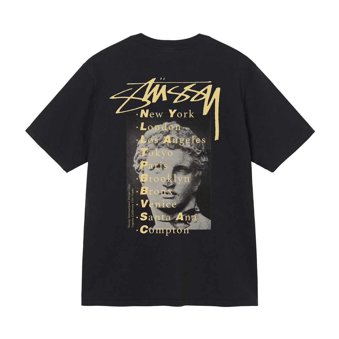 STUSSY STATUE TSHIRT - BLACK