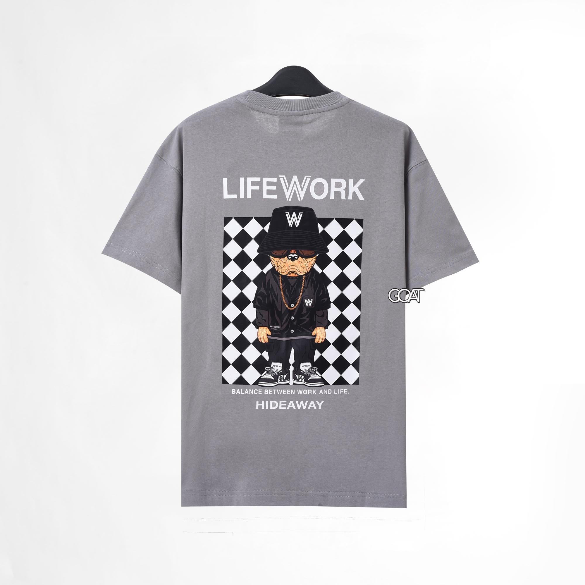 LIFE WORK BIG DOG HIDEAWAY TSHIRT - GREY