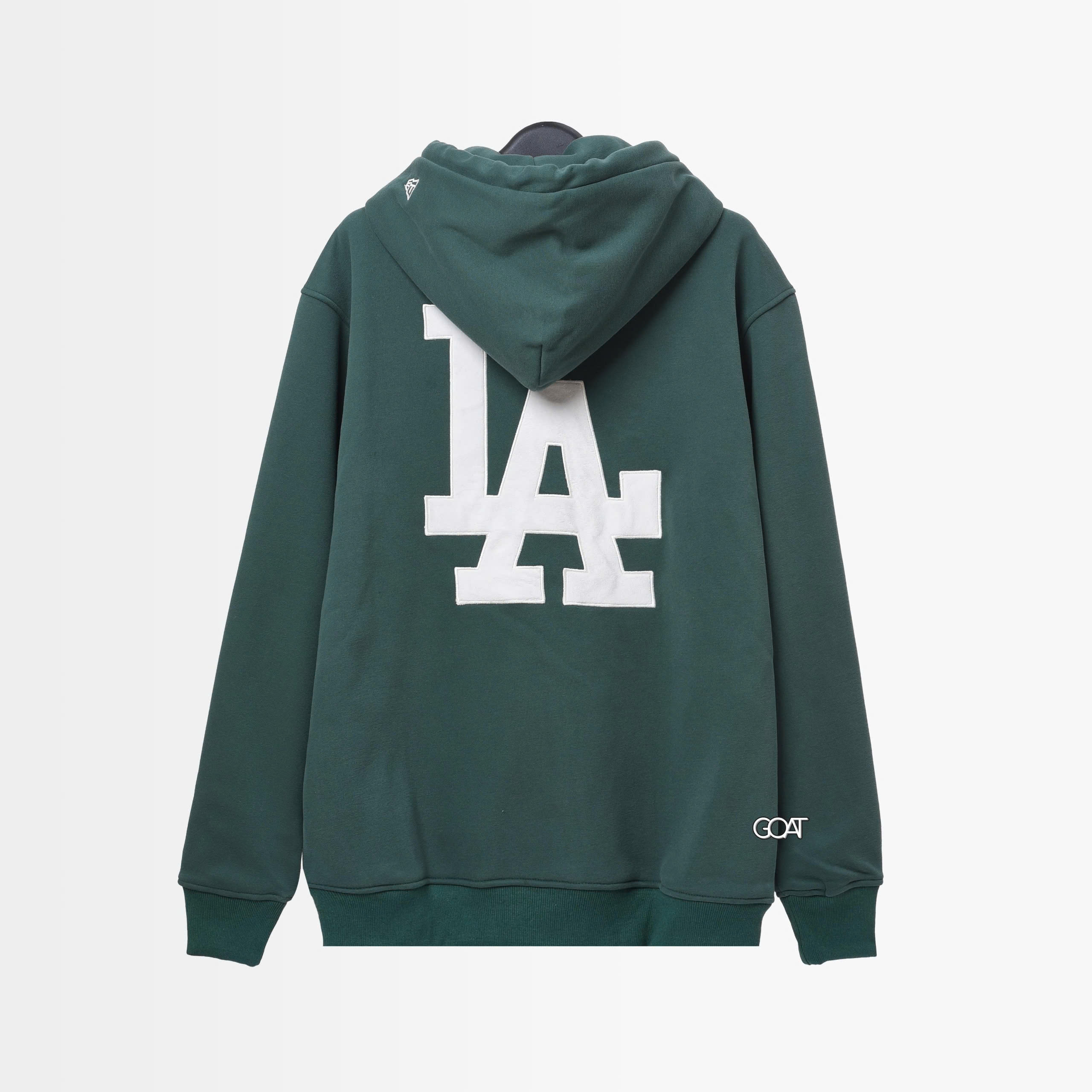 NEW ERA BASIC LOGO LOS ANGEKES ZIP HOODIE - GREEN