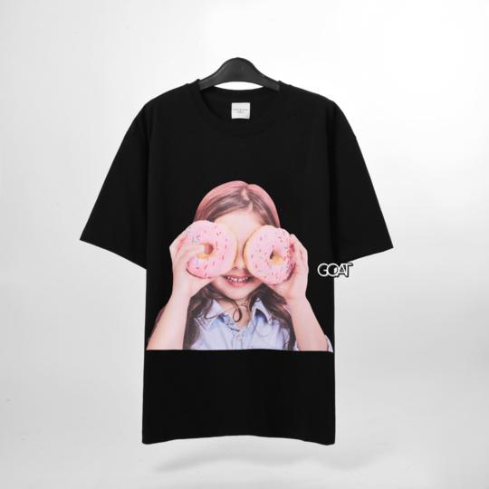 ADLV Baby Face Short Sleeve Donut 3 Tshirt - Black