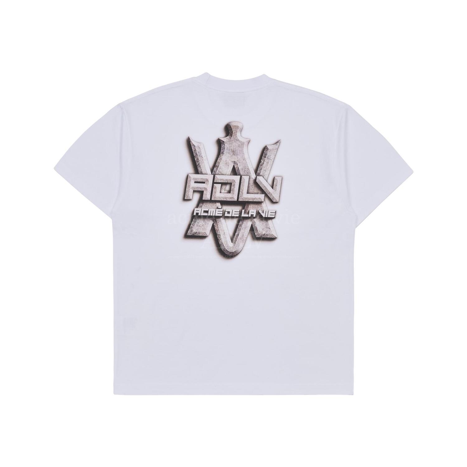 ADLV BABY FACE SHORT SLEEVE STONE ARTWORK TSHIRT - WHITE