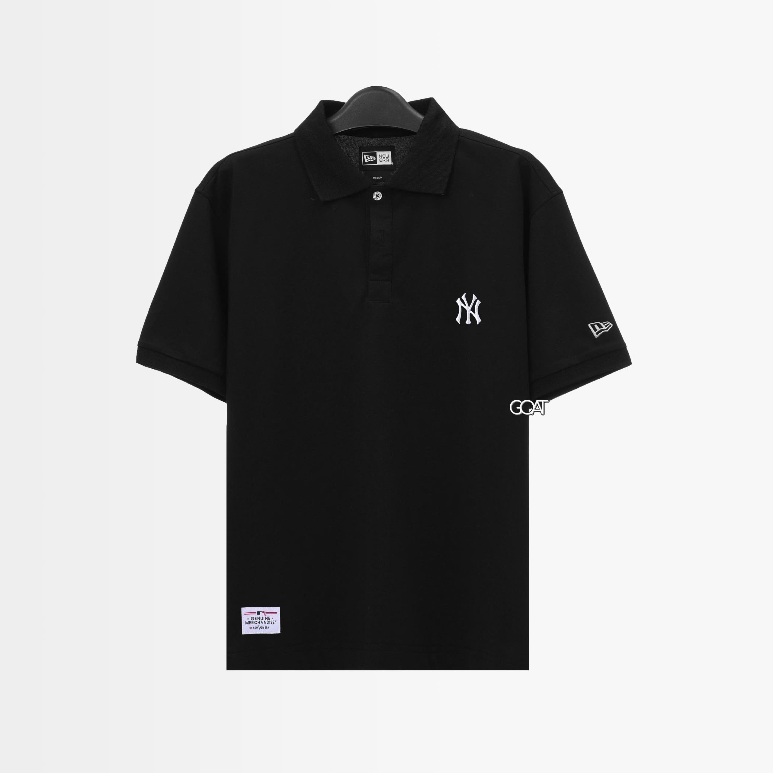 NEW ERA BASIC SMALL LOGO POLO SHIRT - BLACK