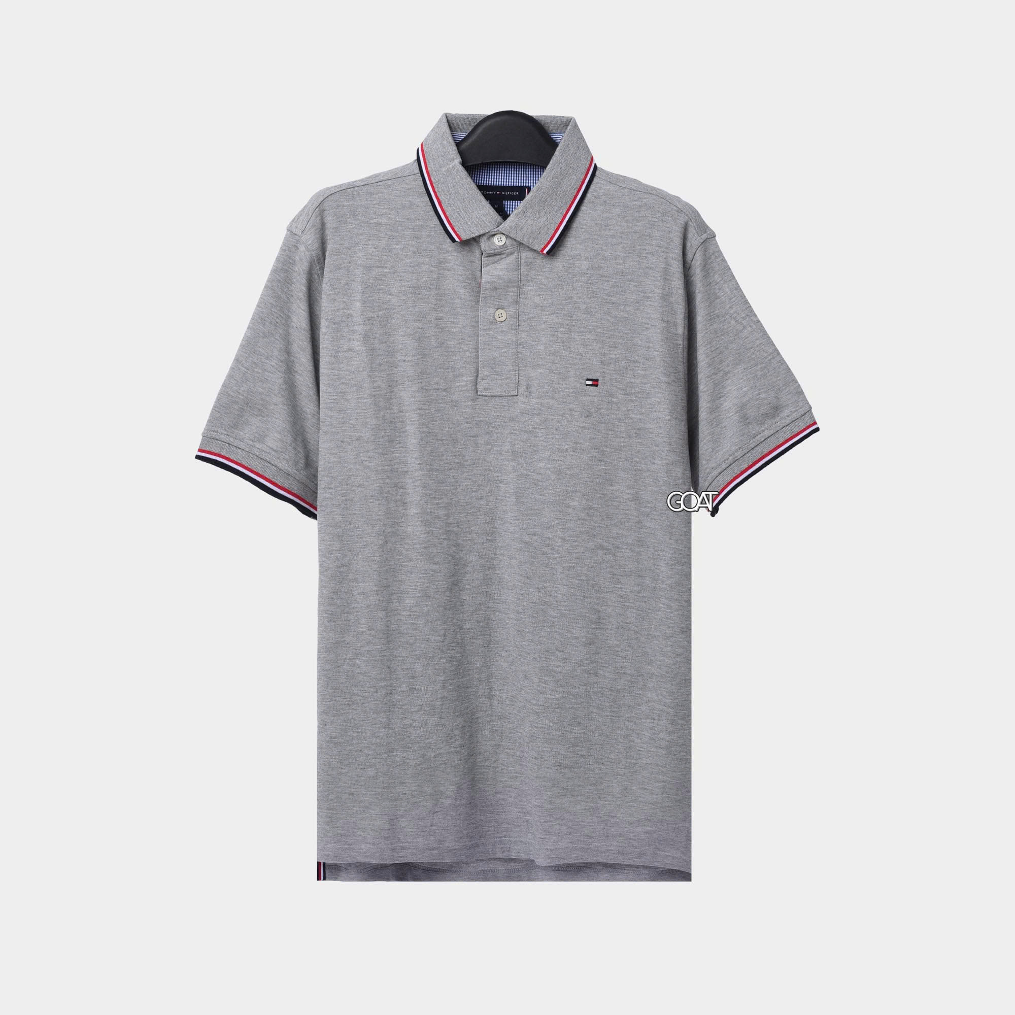 TOMMY HILFIGER PREMIUM PIQUE POLO SHIRT - GREY