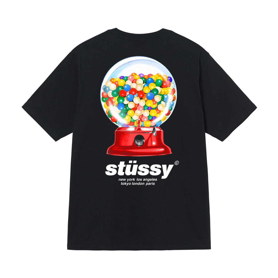 STUSSY GUMBALL TSHIRT - BLACK