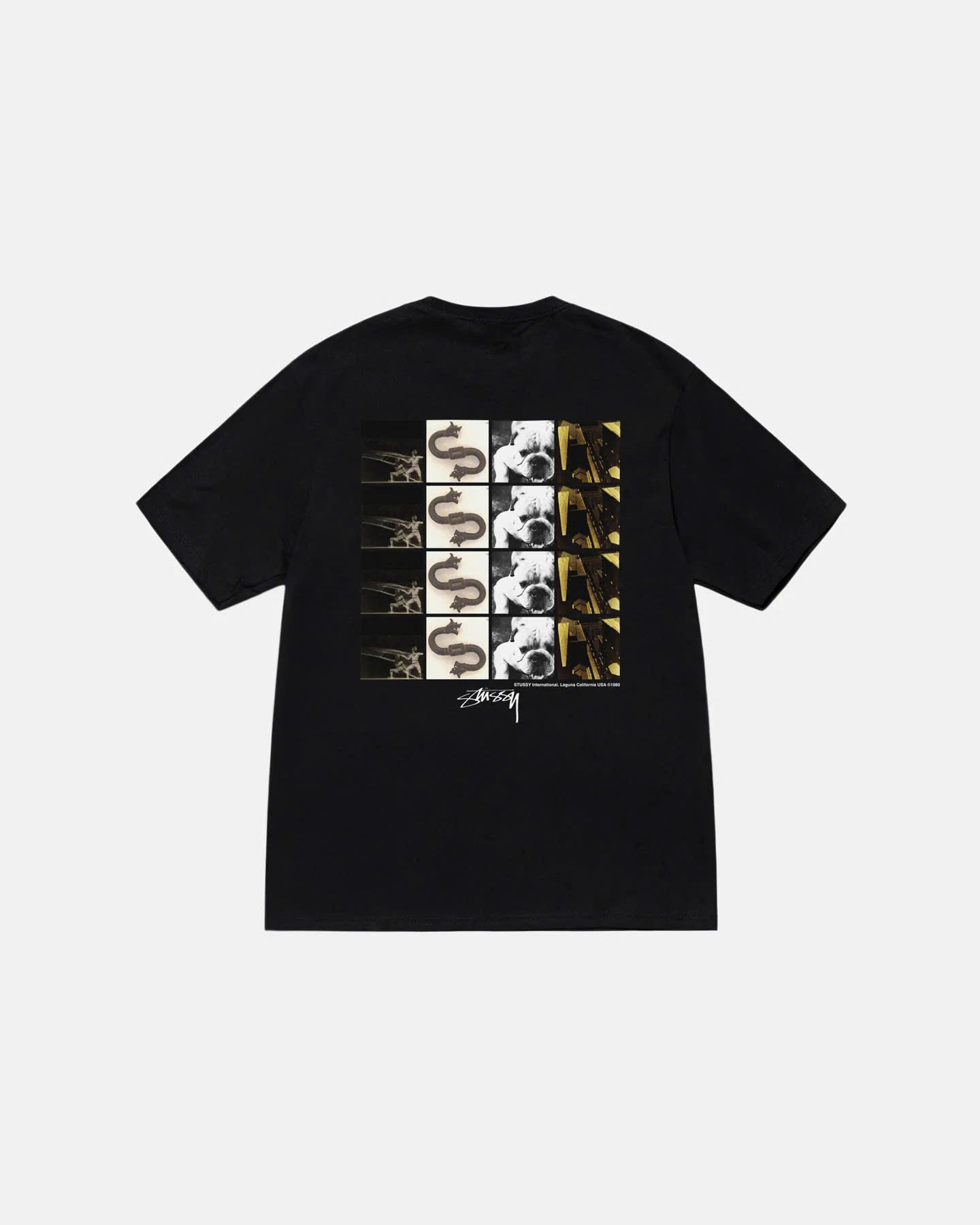 STUSSY GRID TEE - BLACK