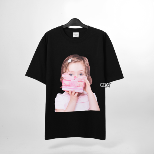 ADLV Baby Face Short Sleeve Gift Tshirt - Black