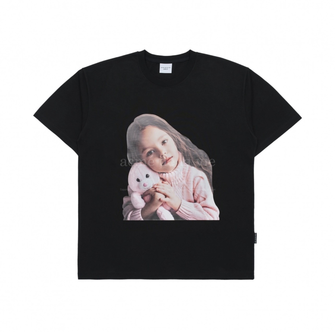 ADLV RABBIT DOLL T-SHIRT - BLACK